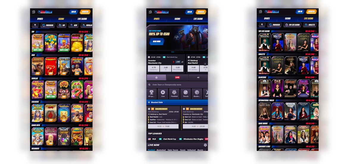 winrolla App - Mobilwetten Banner